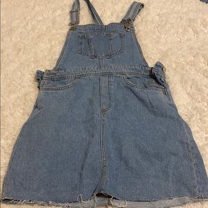 NWOT Denim Overall Dress / Skirt